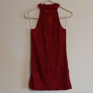 Studio Y Crimped Sheer Sleeveless Top SZ SMALL